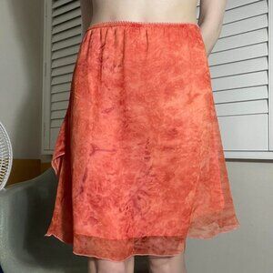 Vintage Pink and orange mesh skirt